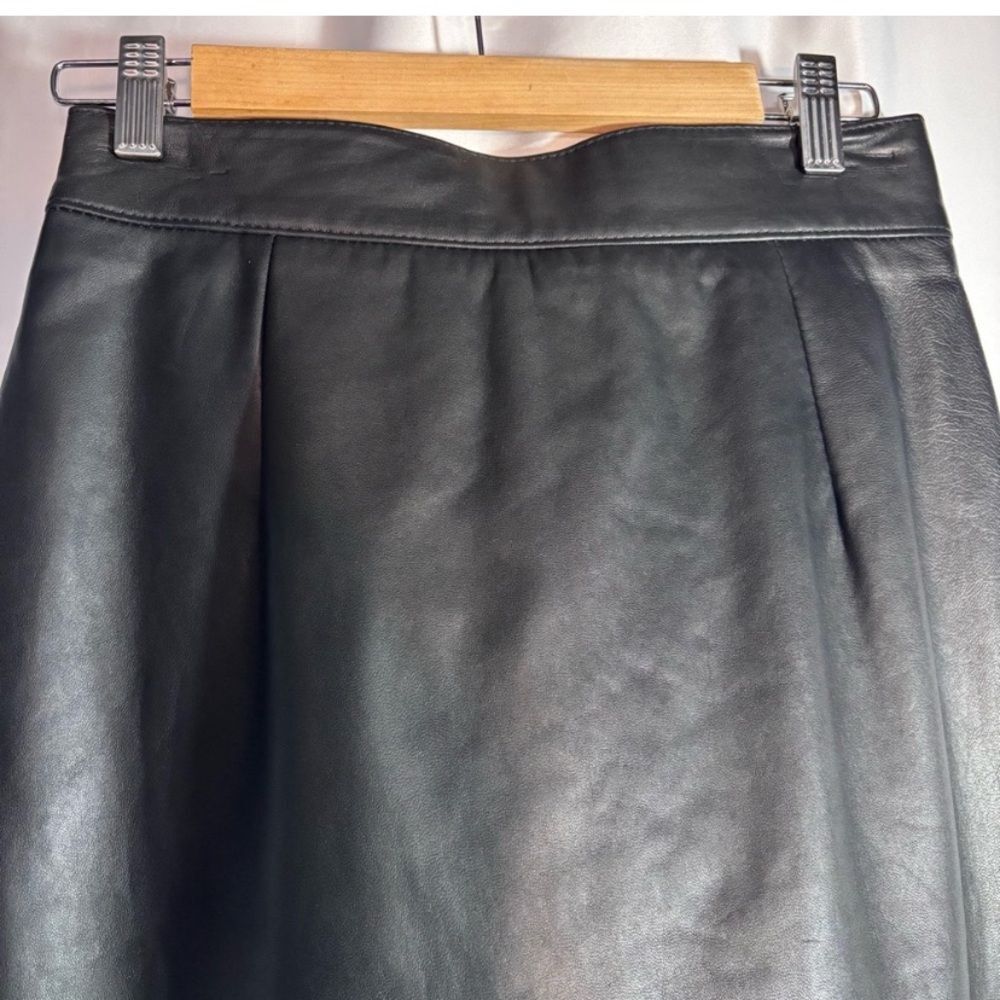 Danier Black Real Leather Pencil Skirt Size 8 - Picture 6 of 11